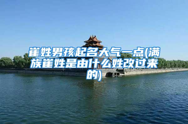 崔姓男孩起名大气一点(满族崔姓是由什么姓改过来的)