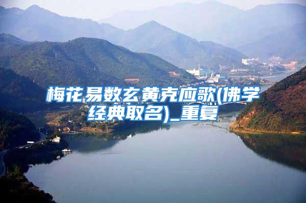 梅花易数玄黄克应歌(佛学经典取名)_重复