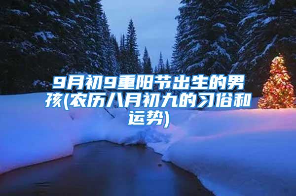 9月初9重阳节出生的男孩(农历八月初九的习俗和运势)