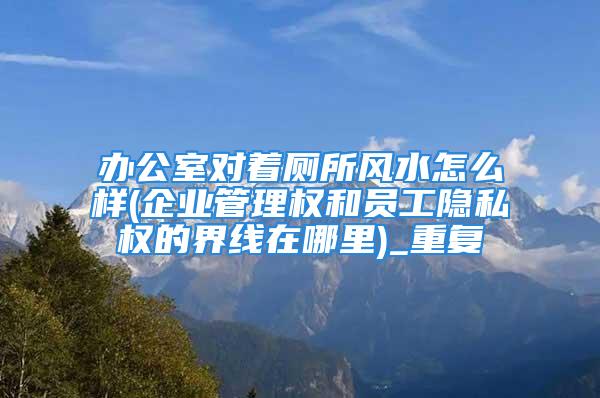 办公室对着厕所风水怎么样(企业管理权和员工隐私权的界线在哪里)_重复