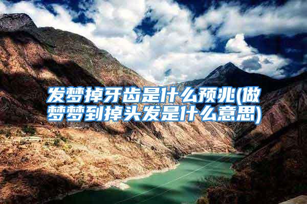 发梦掉牙齿是什么预兆(做梦梦到掉头发是什么意思)