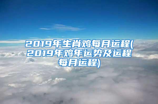 2019年生肖鸡每月运程(2019年鸡年运势及运程每月运程)