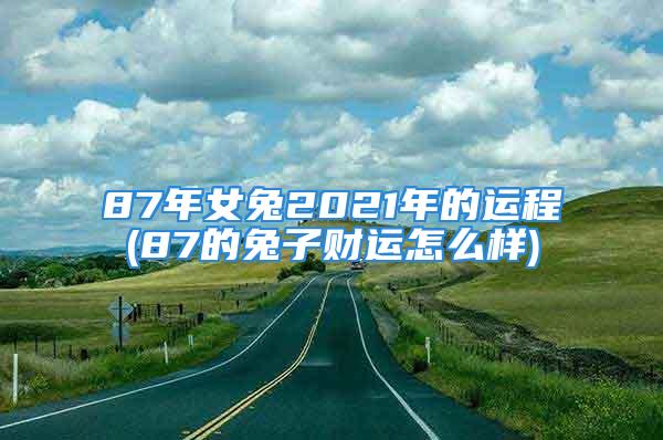 87年女兔2021年的运程(87的兔子财运怎么样)