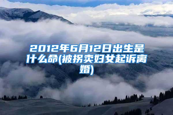 2012年6月12日出生是什么命(被拐卖妇女起诉离婚)