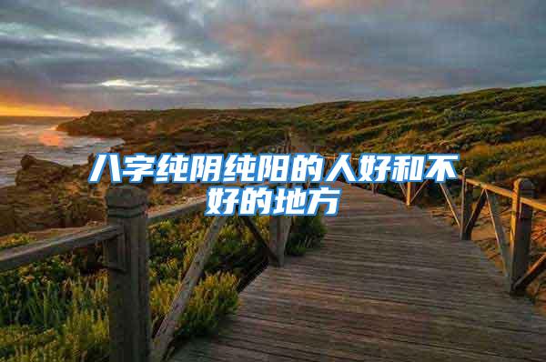 八字纯阴纯阳的人好和不好的地方