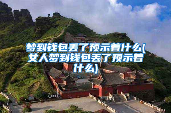 梦到钱包丢了预示着什么(女人梦到钱包丢了预示着什么)