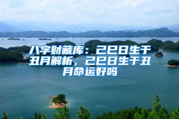 八字财藏库：己巳日生于丑月解析，己巳日生于丑月命运好吗