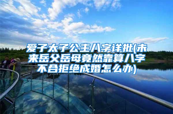 爱子太子公主八字详批(未来岳父岳母竟然靠算八字不合拒绝成婚怎么办)