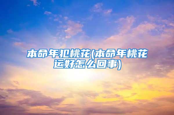 本命年犯桃花(本命年桃花运好怎么回事)