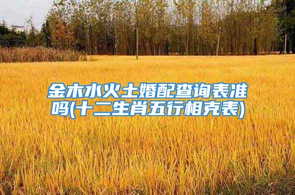 金木水火土婚配查询表准吗(十二生肖五行相克表)
