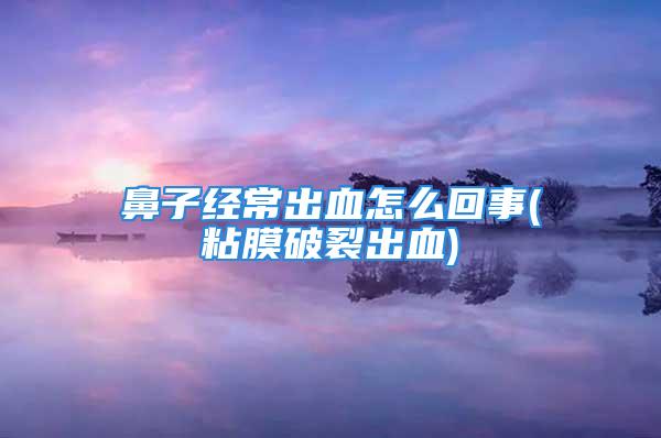 鼻子经常出血怎么回事(粘膜破裂出血)