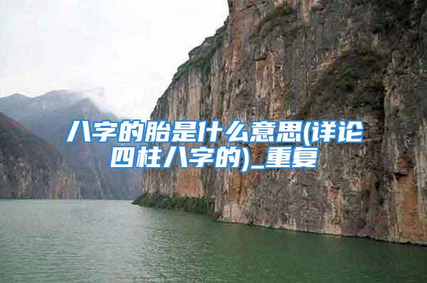 八字的胎是什么意思(详论四柱八字的)_重复