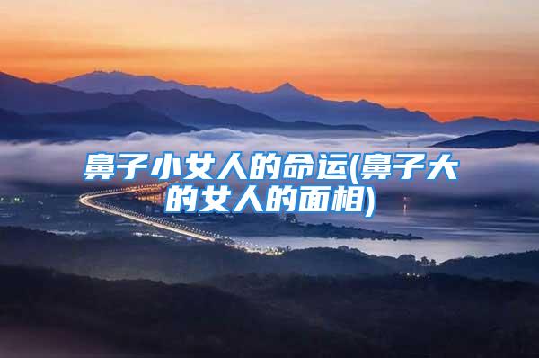 鼻子小女人的命运(鼻子大的女人的面相)
