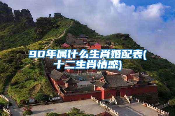 90年属什么生肖婚配表(十二生肖情感)