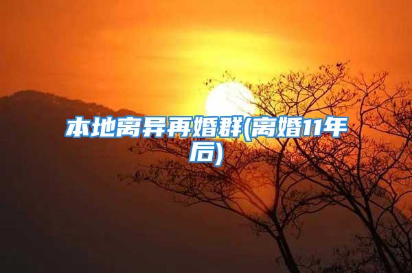 本地离异再婚群(离婚11年后)
