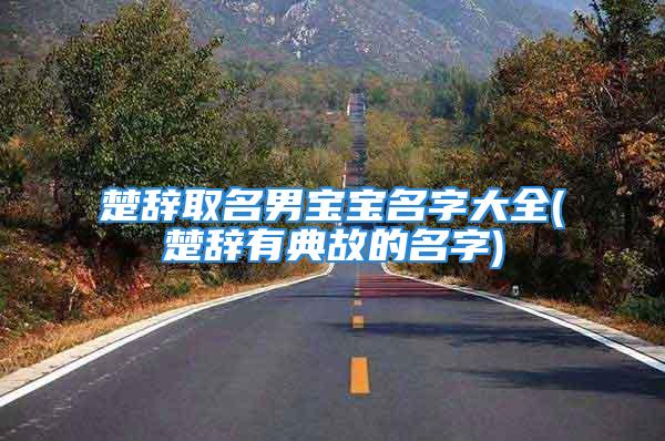 楚辞取名男宝宝名字大全(楚辞有典故的名字)