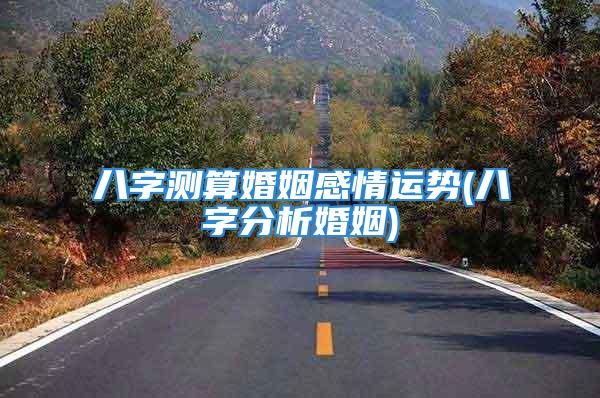 八字测算婚姻感情运势(八字分析婚姻)