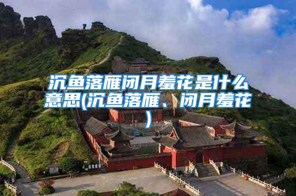 沉鱼落雁闭月羞花是什么意思(沉鱼落雁、闭月羞花)