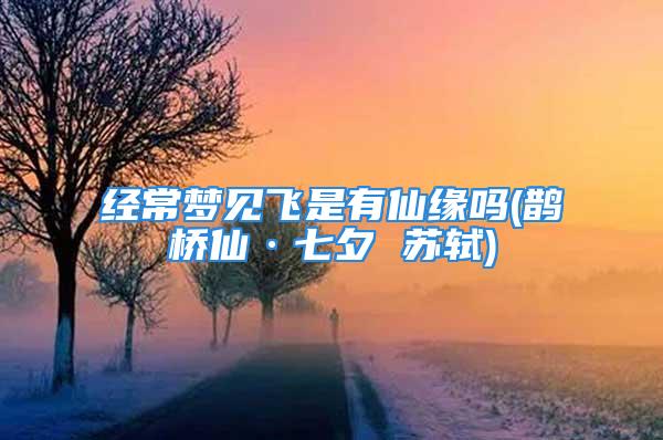 经常梦见飞是有仙缘吗(鹊桥仙·七夕 苏轼)