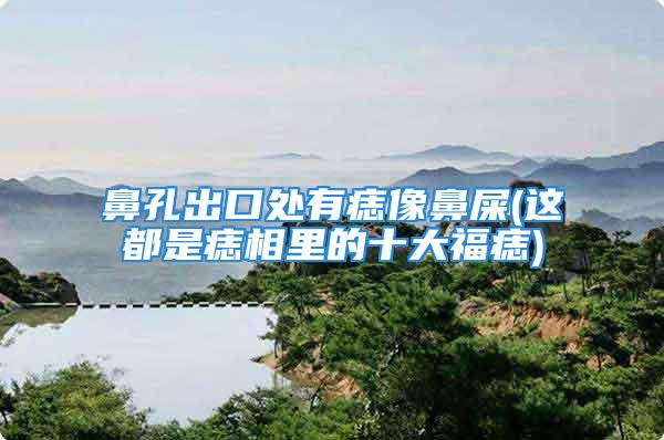 鼻孔出口处有痣像鼻屎(这都是痣相里的十大福痣)