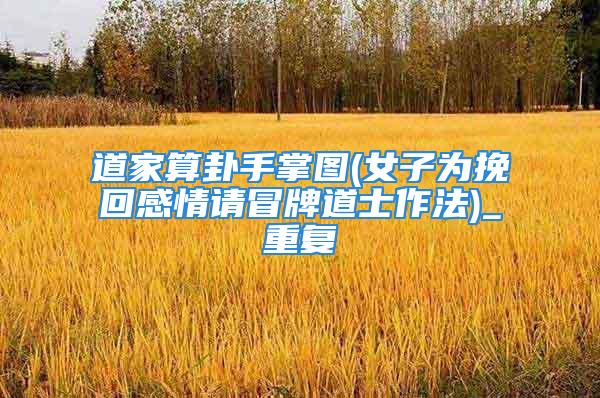 道家算卦手掌图(女子为挽回感情请冒牌道士作法)_重复