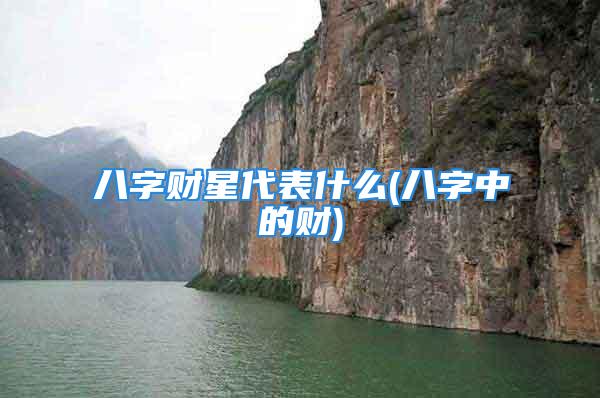 八字财星代表什么(八字中的财)