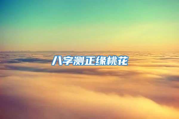 八字测正缘桃花