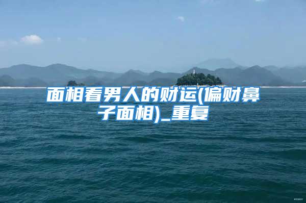 面相看男人的财运(偏财鼻子面相)_重复