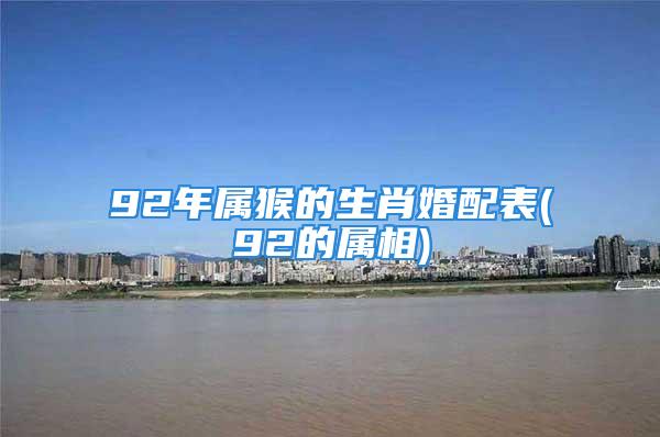 92年属猴的生肖婚配表(92的属相)