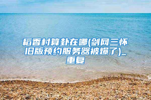 稻香村算卦在哪(剑网三怀旧版预约服务器被爆了)_重复