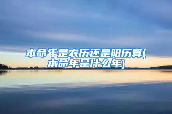本命年是农历还是阳历算(本命年是什么年)