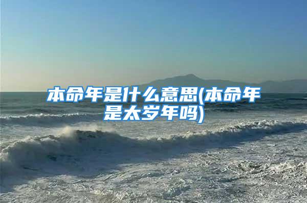 本命年是什么意思(本命年是太岁年吗)