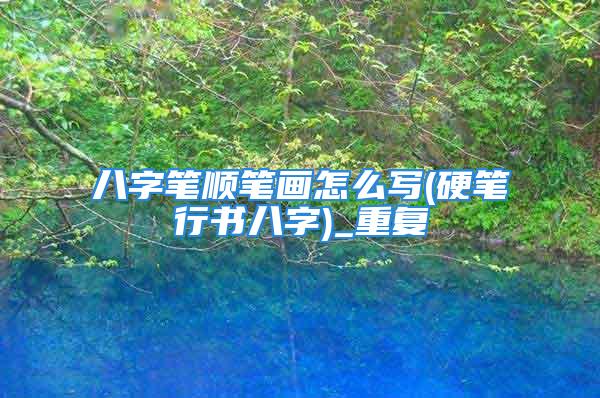 八字笔顺笔画怎么写(硬笔行书八字)_重复