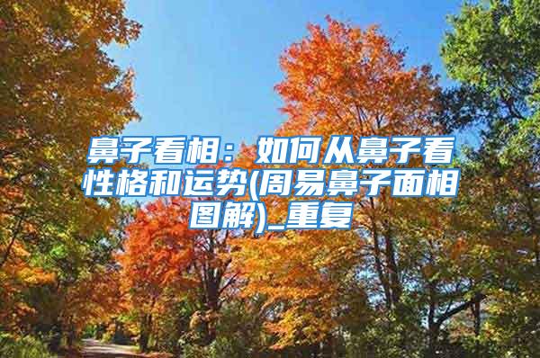 鼻子看相：如何从鼻子看性格和运势(周易鼻子面相图解)_重复
