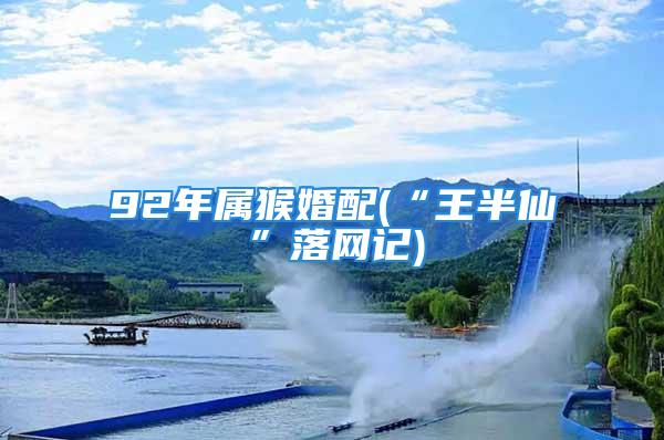 92年属猴婚配(“王半仙”落网记)