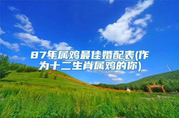 87年属鸡最佳婚配表(作为十二生肖属鸡的你)