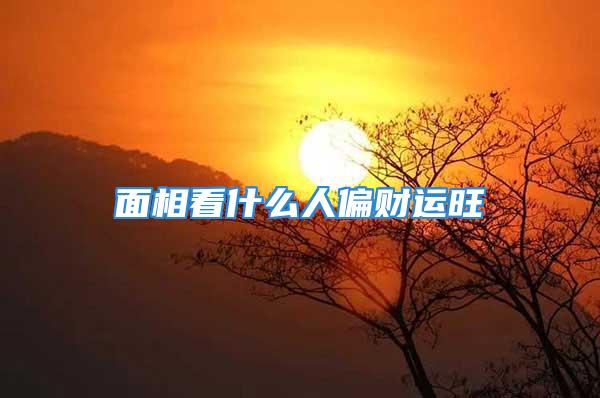 面相看什么人偏财运旺
