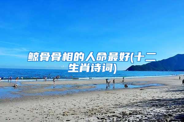 鲸骨骨相的人命最好(十二生肖诗词)