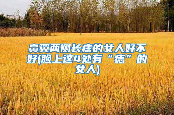 鼻翼两侧长痣的女人好不好(脸上这4处有“痣”的女人)