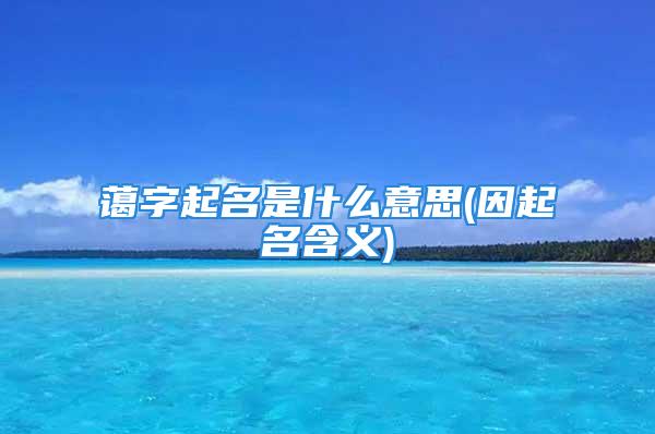 蔼字起名是什么意思(因起名含义)