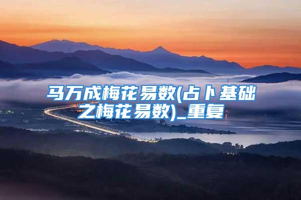 马万成梅花易数(占卜基础之梅花易数)_重复