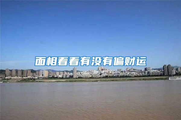 面相看看有没有偏财运