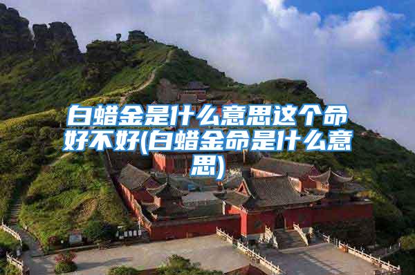 白蜡金是什么意思这个命好不好(白蜡金命是什么意思)