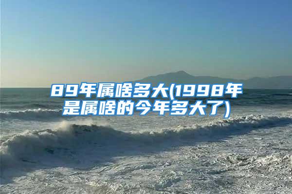 89年属啥多大(1998年是属啥的今年多大了)