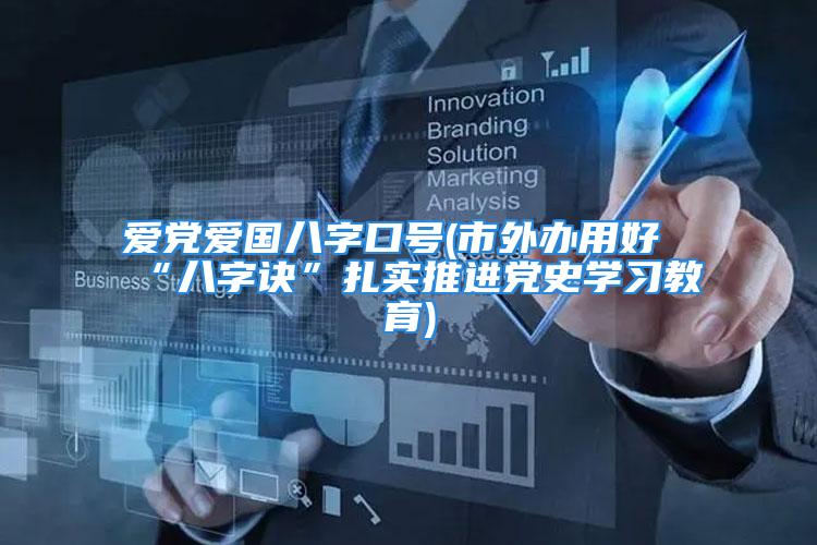 爱党爱国八字口号(市外办用好“八字诀”扎实推进党史学习教育)