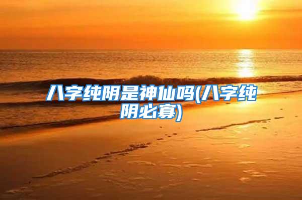 八字纯阴是神仙吗(八字纯阴必寡)