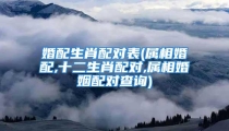 婚配生肖配对表(属相婚配,十二生肖配对,属相婚姻配对查询)