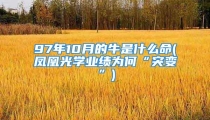 97年10月的牛是什么命(凤凰光学业绩为何“突变”)