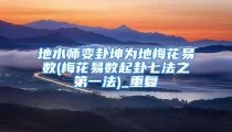地水师变卦坤为地梅花易数(梅花易数起卦七法之第一法)_重复