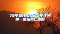 73年是什么命(73年牛男命一生运势)_重复